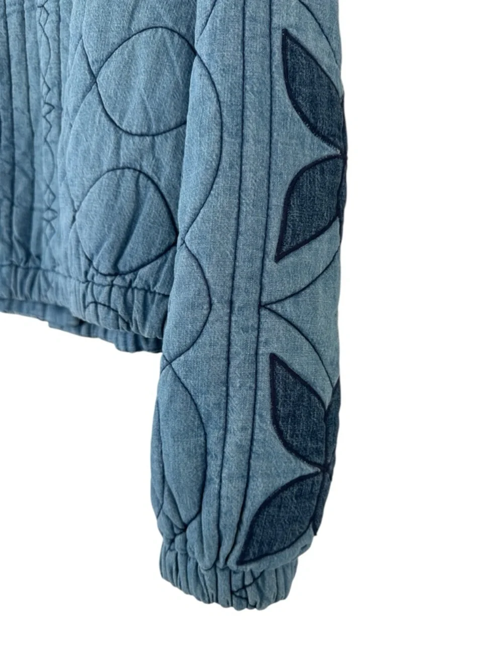 Free People • Quinn Quilted Cotton Denim Jacket - Picture 8 of 15